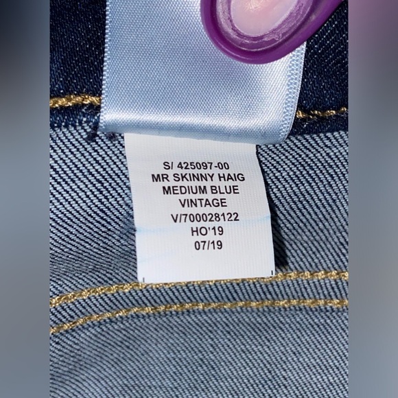 Women’s BANANA‎ REPUBLIC dark wash premium denim mid-rise skinny Jeans size 29 - Picture 12 of 15